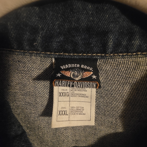 Harley-Davidson Rough Riders Rare Collectable Embroidered DENIM JACKET 3XL - Picture 5 of 8